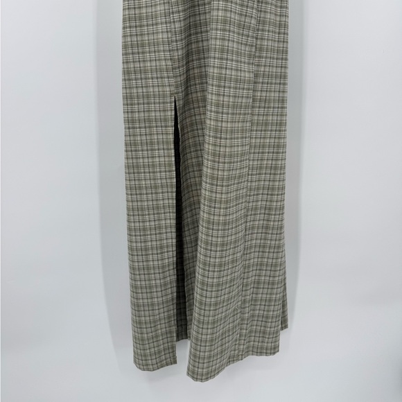 Afends Willow Check V-Neck Maxi Dress in Military Check | Size Small - Picture 9 of 9